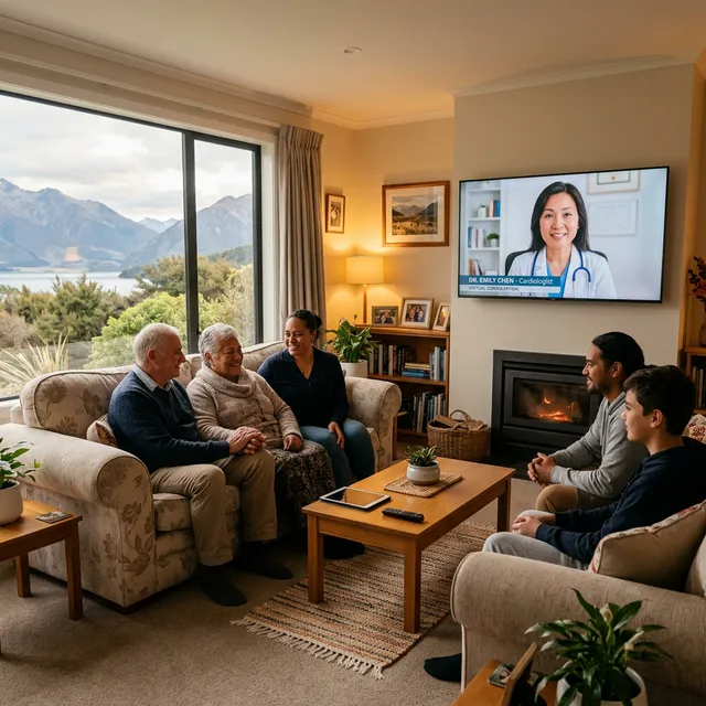 Family video consultation from home in New Zealand